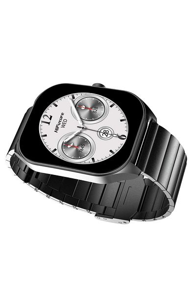 HiFuture Apex 2.04 Inch Amoled Screen Bluetooth 5.3 Smart Watch - Black with Sports Tracking and Calling
