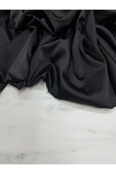 ipekkumaş Țesătură neagră din satin de mătase