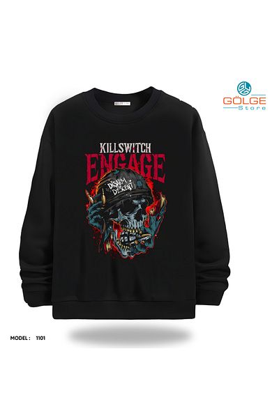 Gölge Store Unisex Slimfit Crew Neck Streetwear Sweatshirt