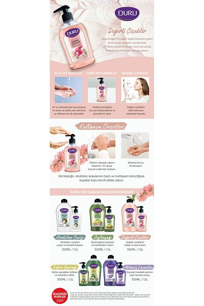 Duru Precious Flower Therapy - 1.5 Lt 3Pcs Liquid Soap
