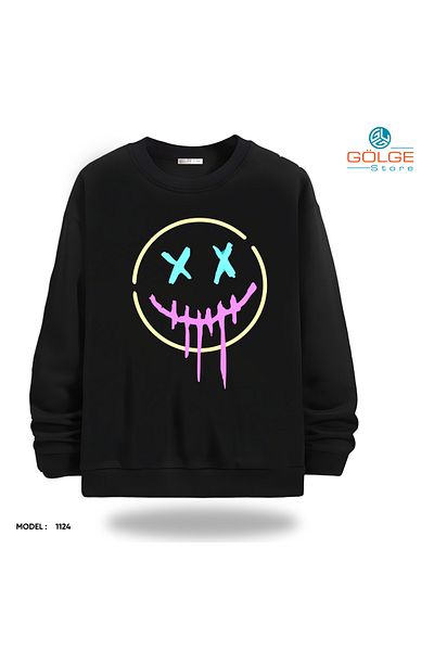 Gölge Store Unisex Slimfit Crew Neck Streetwear Sweatshirt