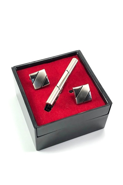 PİERRONİ Kol Düğmesi Ve Kravat iğnesi Kutulu SET