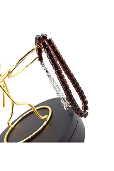 Selderesi MİNİ EL BOY Özel Püsküllü Ateş Kehribar Tesbih