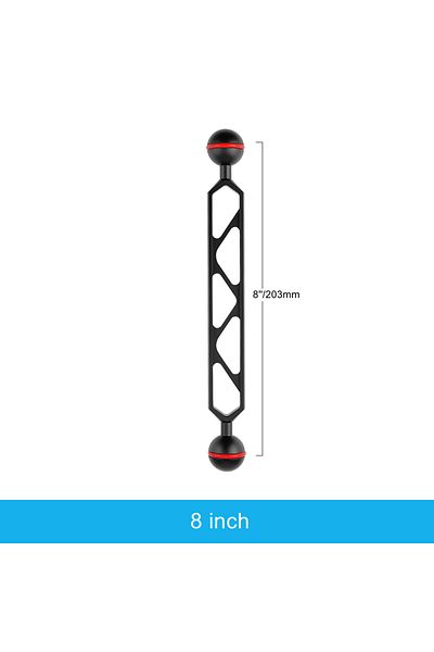 Choice 8inch Ball Arm Diving Light Double Arm System Connector Dual 1 Inch Ball Head Extension For Camera T