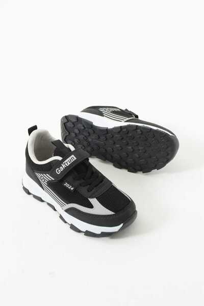 GAK RUN Sneakerși unisex pentru copii cu velcro, elastici, confortabili, casual, cu talpă din polietilenă ușoară