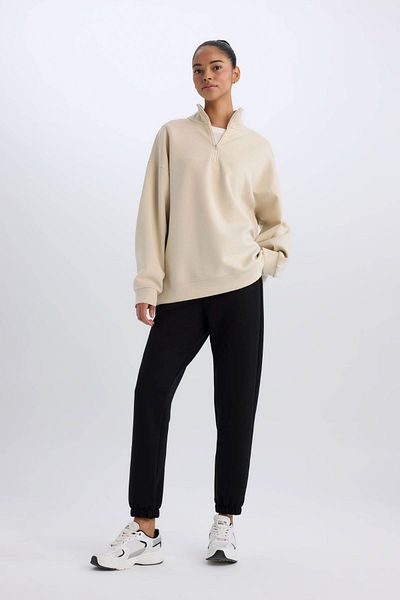 DeFacto DeFactoFit Standard Fit Lange Jogger-Jogginghose mit Taschen und elastischem Bund E3546AX24WN