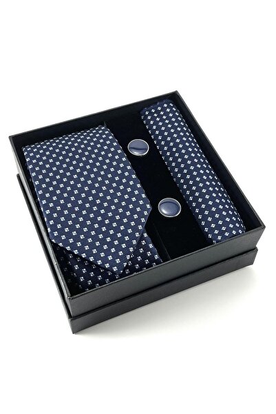 PİERRONİ Μανικετόκουμπα με μπλε γραβάτα Προσαρμοσμένο σετ