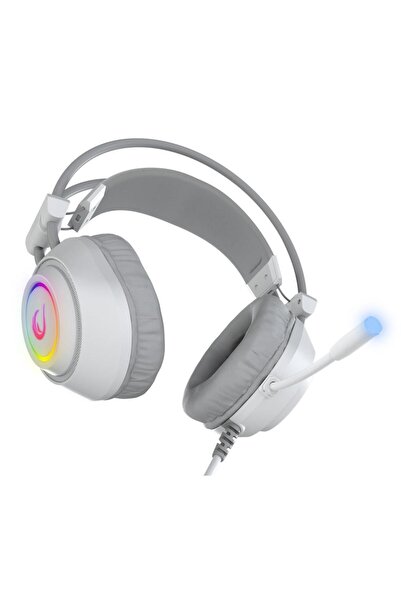 Rampage Rm-k19 Ragıng Plus Beyaz Usb 7.1 Surround Rgb Ledli Gaming Oyuncu Mikrofonlu Kulaklık