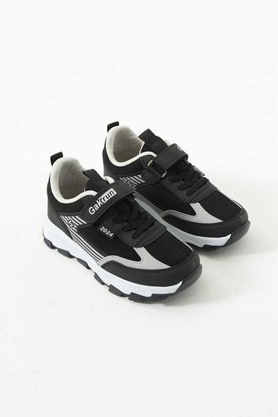 GAK RUN Sneakerși unisex pentru copii cu velcro, elastici, confortabili, casual, cu talpă din polietilenă ușoară