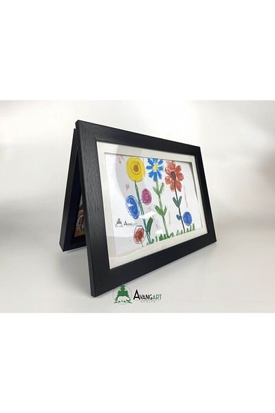 Atölye Avangart Folding Art Picture Frame Black A4 for Kids