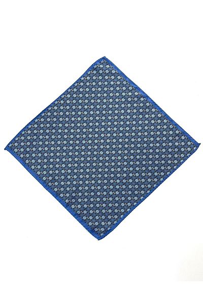 PİERRONİ Blue Saks Patterned Handkerchief