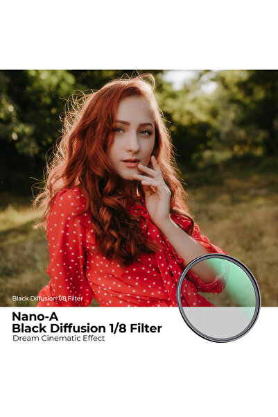 K&F CONCEPT 67mm Siyah Sis 1/8 Nano-a Serisi Filtre Uyumlu
