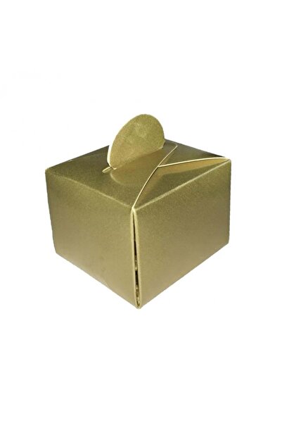TURKUAZ PARTY Lokum Kutusu - Küp - Gold 50li