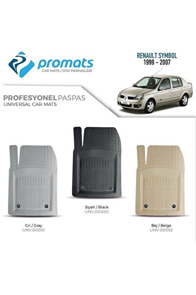 PROMATS Renault Symbol 199-2007 Oto Paspas Profesyonel 4d (siyah)