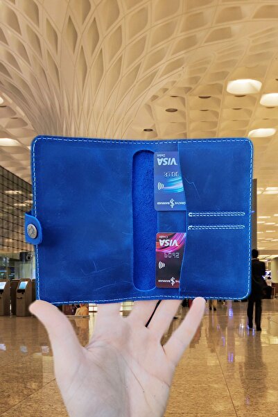 Vardo [ Isim Yazılabilir ] Esther Hakiki Deri American Leather Tasarım Cüzdan & Pasaport Kılıfı Unisex