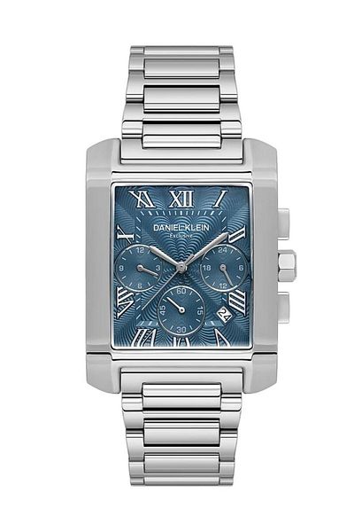 Daniel Klein DKE.1.10679-3 Exclusive Men's Sleeve - Metallic Gray, Rectangular Case, All Functions Active