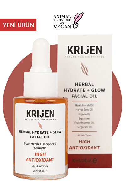 Krijen Buah Merah + زيت سكوالان المرطب للعناية بالوجه 30 مل