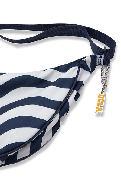 UCLA Curea cu cruce albastru bleumarin Rosario - Geantă Moon imprimată - Geantă unisex Half Moon