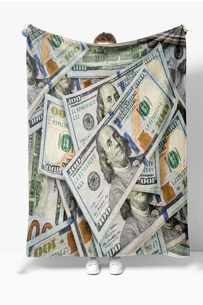 Erays Home Erayshome Dollar Pattern Printed Polar TV Blanket