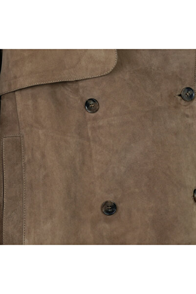 Desa Abree Green Women's Suede Leather Jacket