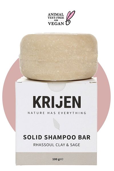 Krijen 100 gr Rhassoul Clay and Sage Solid Shampoo