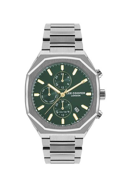 Lee Cooper Lc07617.270 5 Atm Water Resistant Metallic Watch with Day & Calendar Display, All Functions Activated