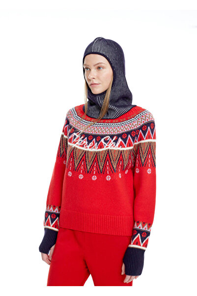 Knitss Yıldız Nakışlı Lacivert Ekru Merino Yün Bere