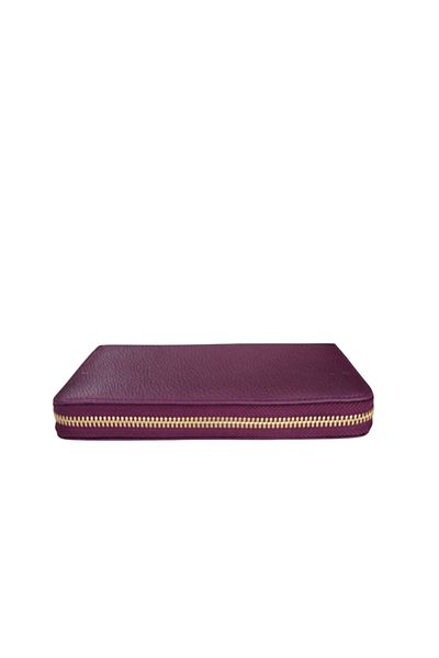 Veskemann Sandy Purple Genuine Leather Zipper Wallet