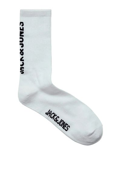 Jack & Jones Мъжки чорапи JACJAMIE TENNIS, 3 чифта - бели