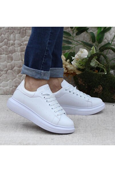 Best Of ERKEK BEYAZ YÜKSEK TABAN HAFİF TAM ORTOPEDİ SPOR AYAKKABI