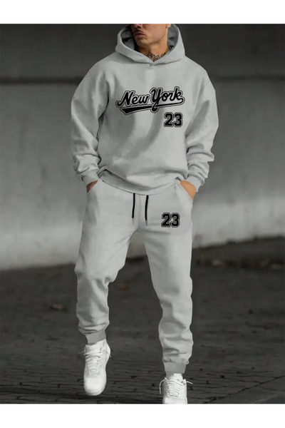 Frisson Set sportiv în stil vintage cu hanorac cu glugă și pantaloni de jogging