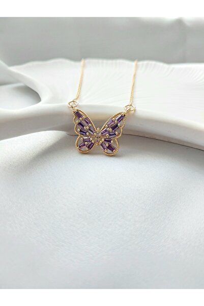 Alexis Carrel Butterfly Bloom Zirkon Taşlı Kelebek Kolye