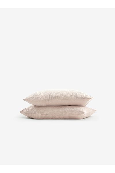 Barine Μπεζ Βαμβακερή Μαξιλαροθήκη Koza - Σετ 2 50x90