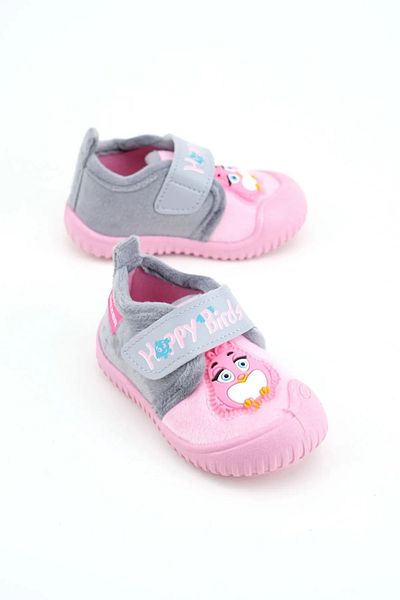GEZER Winter Velcro Adjustable Comfortable Sole Happy Birds Baby Girls Slippers Shoes