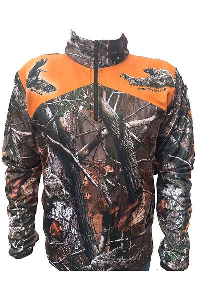 WİDİ HUNTING Forest Pattern - Αγγλικό Setter Printed, Πορτοκαλί φούτερ παραλλαγής