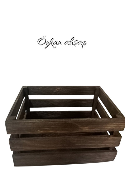 özkan ahşap Ahşap sepet kasa organizer dizayn,sepet, kitaplık (Büyük Boy) Özkan ahşap