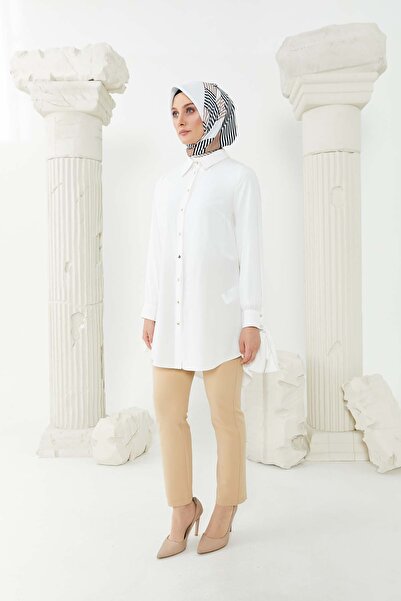 Setrms Camel Bel Arkası Lastikli Dar Kesim Pantolon 2426038