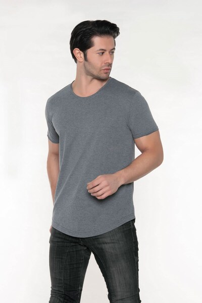 BlackHorn Men's Wide Neck 100% Cotton Loose T-Shirt