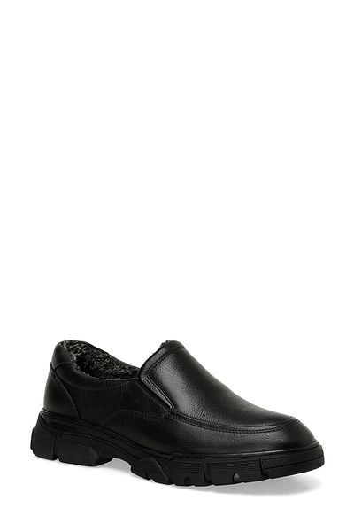 Polaris Original Men's Fur Inside Genuine Leather Non-Slip Sole Comfortable Shoes