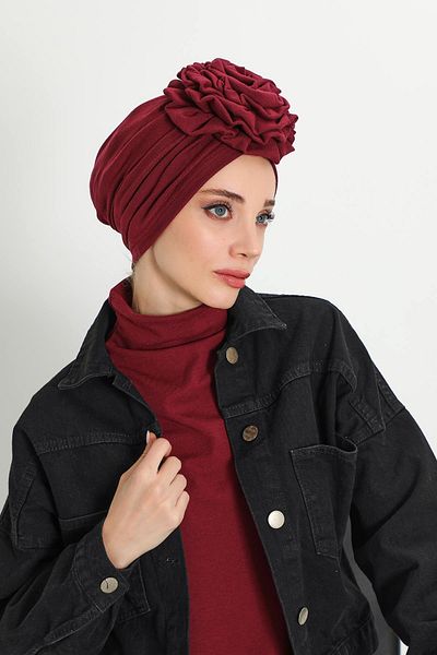 Aisha's Design B-21Rb Model Rose Bonnet Turban