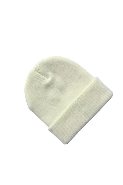 Melodi Scarf Women's Winter Folded Basic Beret Standard Ecru