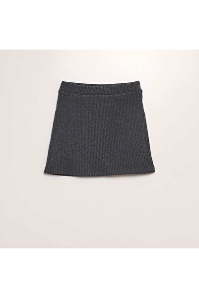 KIABI Short ribbed skirt GREY