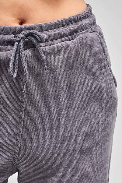 its basic Női antracit színű 1w445 vékony twill kötött, rugalmas bársony szövet nadrág