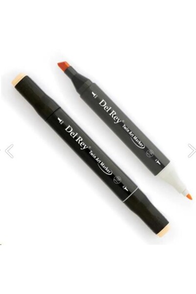 Del Rey قلم تلوين مزدوج الطرف من توين ماركر Yr133 بلون وردي فاتح للبشرة Mn-Dr133