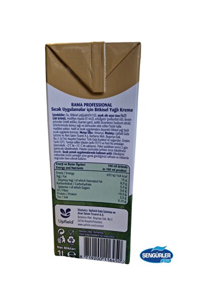 Rama KREMA SICAK UYGULAMA %15 1LT x 8 ADET