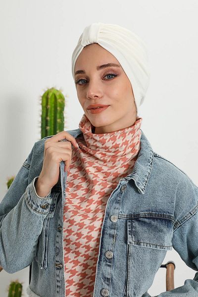 Aisha's Design Front Belt Detailed Bonnet, B-68Rb