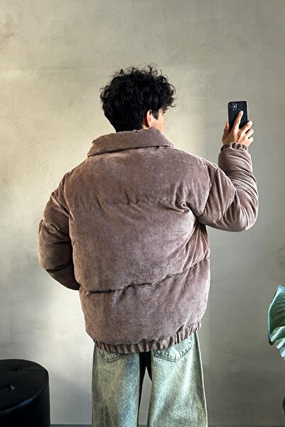 Flaw Wear Basic Siyah Kahverengi Kadife Mont