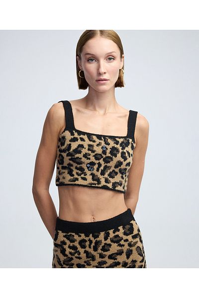 İpekyol Jacquard and Embroidered Leopard Knitwear