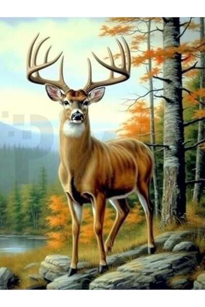 pixartsanat Geyik 30x40 PixArt Sanat Elmas Mozaik Tablo Diamond Türkiye