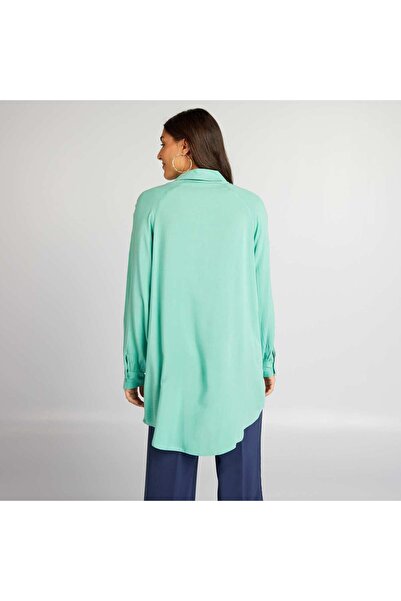 KIABI Long flowing shirt BLUE